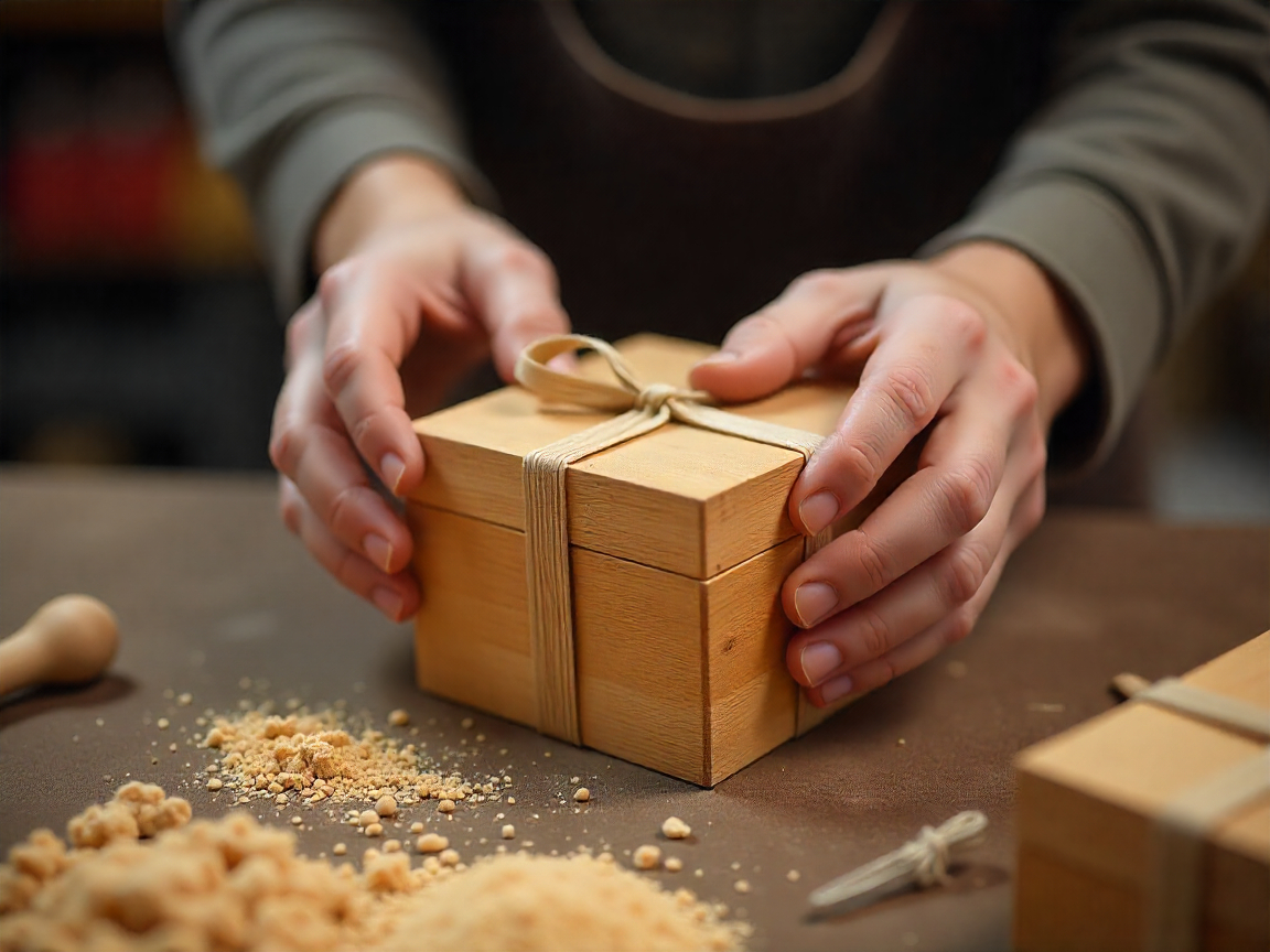 Handmade gift creation process at Zenppatelierei